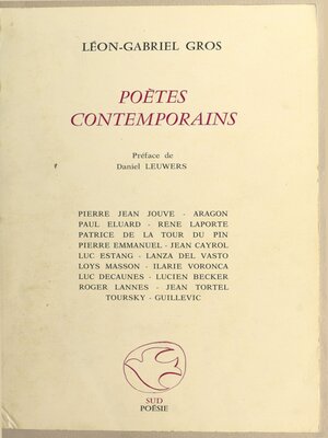 cover image of Poètes contemporains